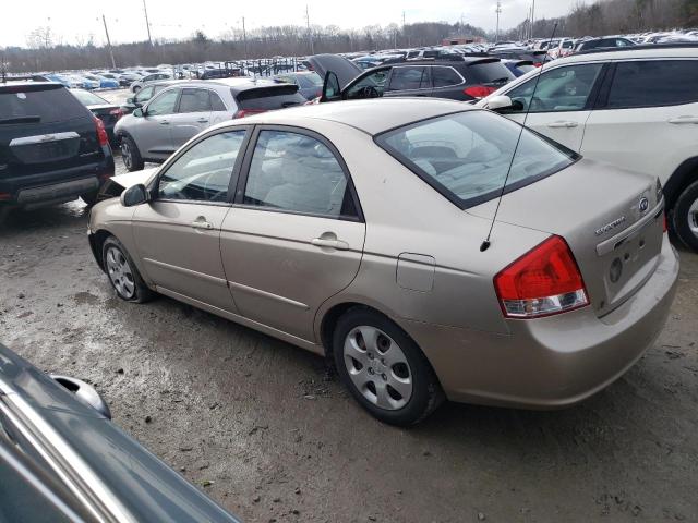 KNAFE222695603571 - 2009 KIA SPECTRA EX BEIGE photo 2