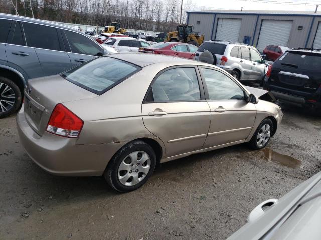 KNAFE222695603571 - 2009 KIA SPECTRA EX BEIGE photo 3