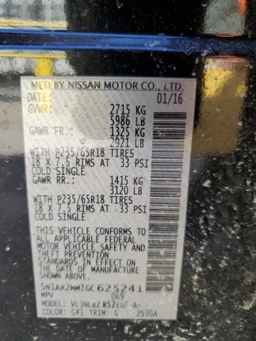 5N1AR2MM1GC625241 - 2016 NISSAN PATHFINDER S BLACK photo 13