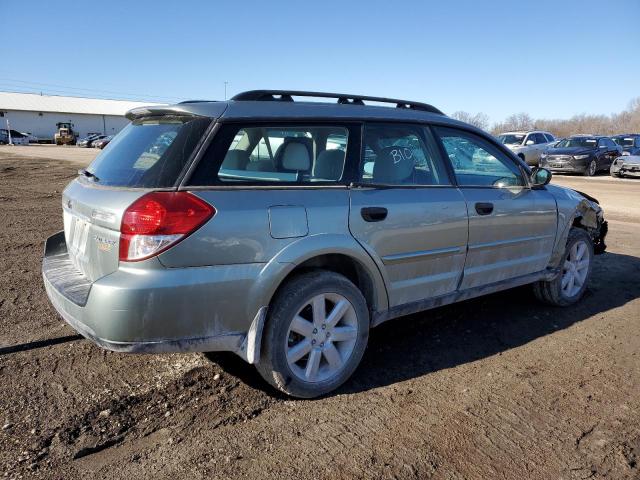 4S4BP61C097340670 - 2009 SUBARU OUTBACK 2.5I GREEN photo 3