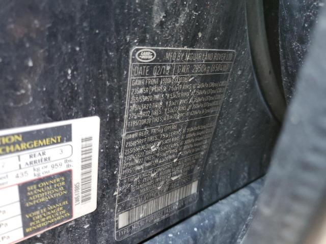 SALWR2VF9FA617885 - 2015 LAND ROVER RANGE ROVE HSE BLACK photo 12