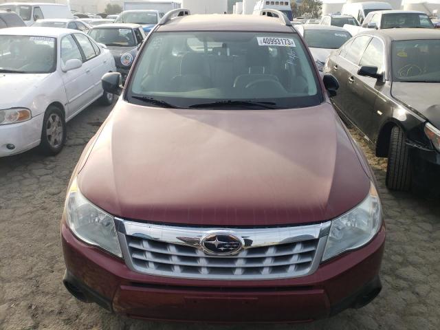 JF2SHABC2CH400082 - 2012 SUBARU FORESTER 2.5X BURGUNDY photo 5