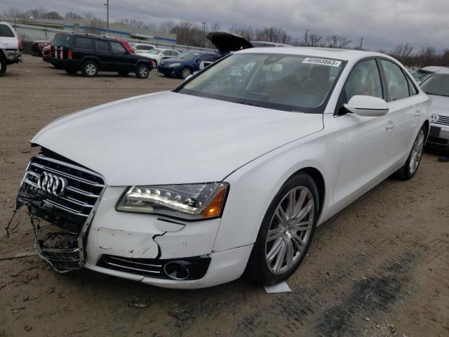 WAUAGAFD5DN002798 - 2013 AUDI A8 QUATTRO WHITE photo 1