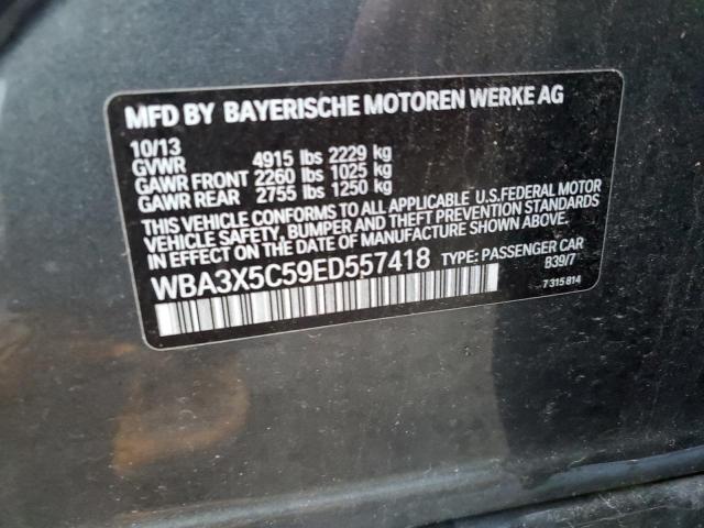 WBA3X5C59ED557418 - 2014 BMW 328 XIGT GRAY photo 12