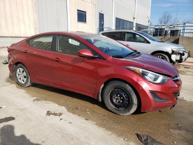 5NPDH4AE5GH768596 - 2016 HYUNDAI ELANTRA SE RED photo 4