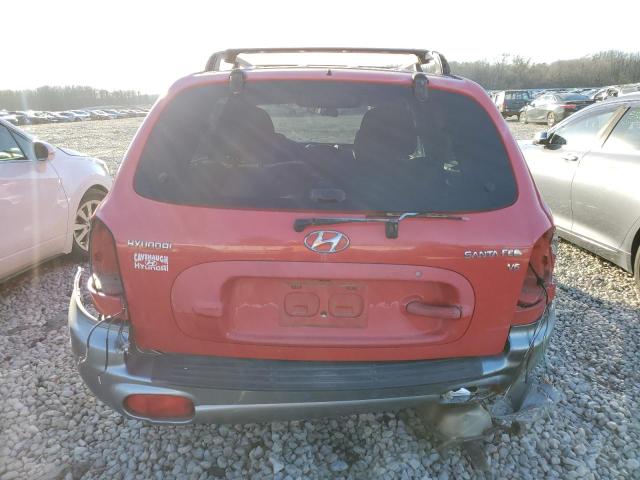 KM8SC13D03U533074 - 2003 HYUNDAI SANTA FE GLS RED photo 6