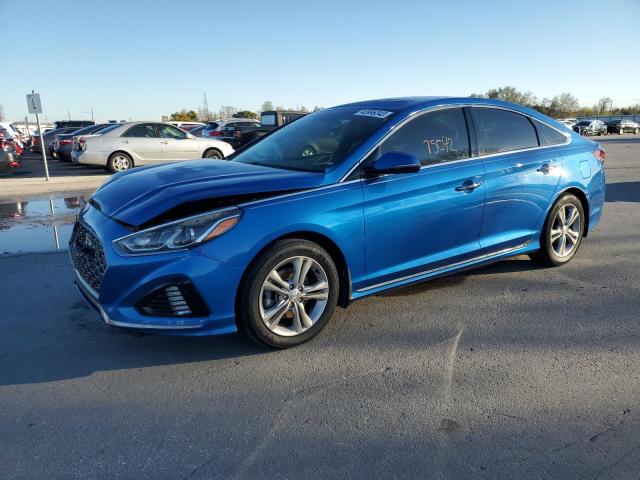 5NPE34AF5JH691960 - 2018 HYUNDAI SONATA SPORT BLUE photo 1