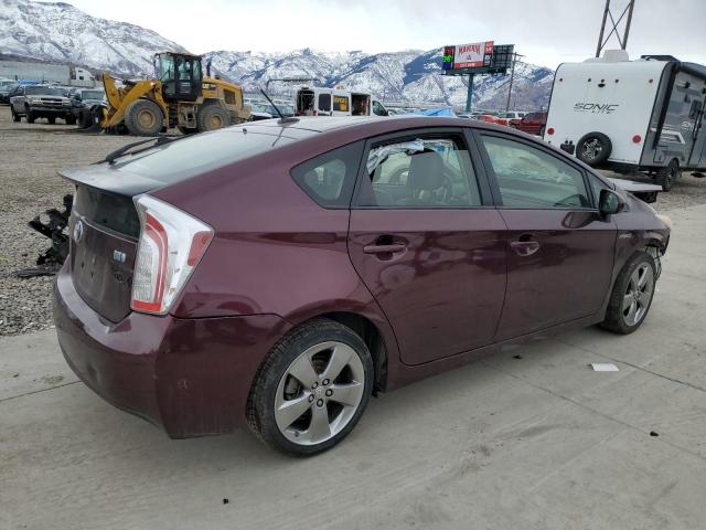 JTDKN3DU1D5604819 - 2013 TOYOTA PRIUS BURGUNDY photo 3