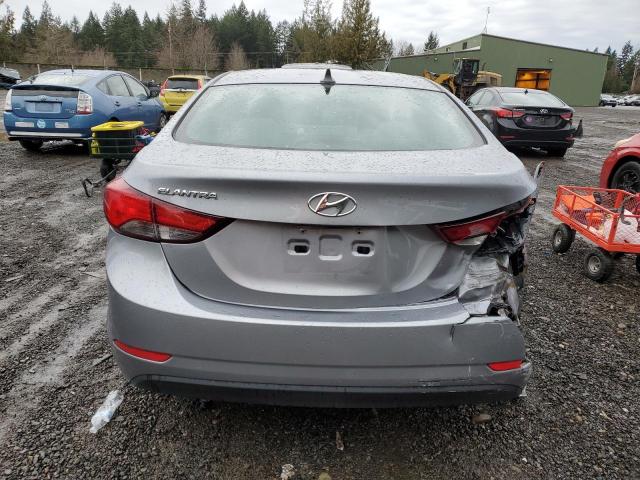 5NPDH4AE7FH624417 - 2015 HYUNDAI ELANTRA SE SILVER photo 6