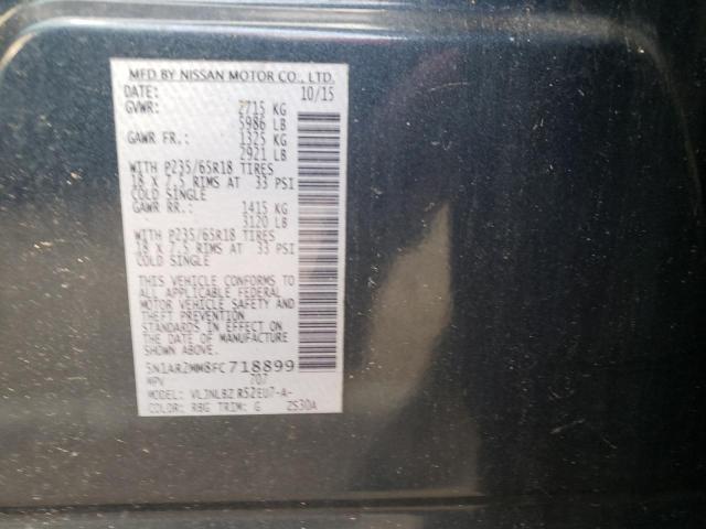 5N1AR2MM8FC718899 - 2015 NISSAN PATHFINDER S 蓝色 照片 13