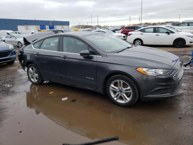 3FA6P0LU1JR287277 - 2018 FORD FUSION SE HYBRID GRAY photo 4