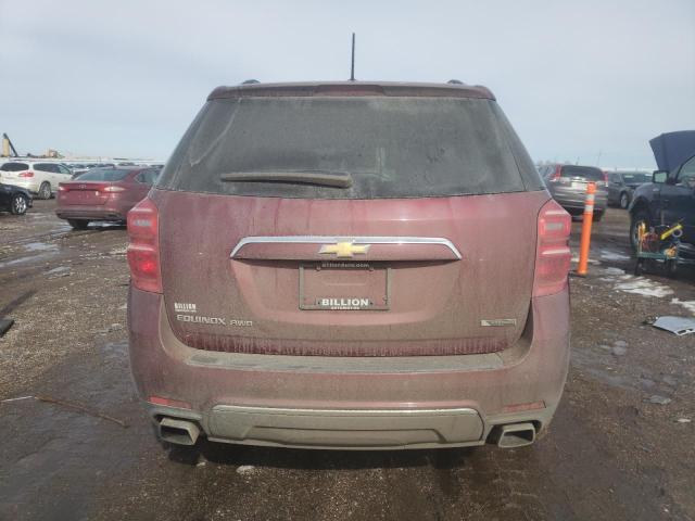 2GNFLGE37H6181590 - 2017 CHEVROLET EQUINOX PREMIER MAROON photo 6