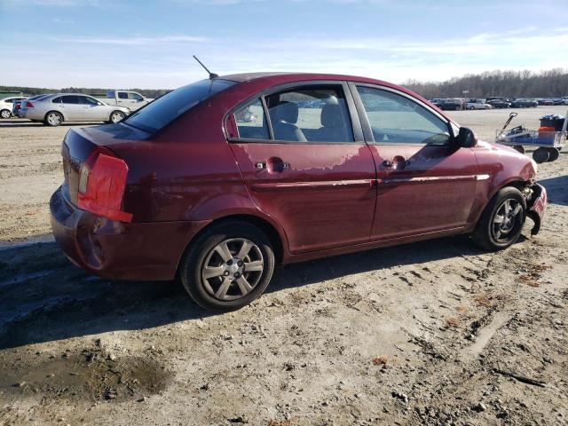 KMHCN46C27U087941 - 2007 HYUNDAI ACCENT GLS BURGUNDY photo 3