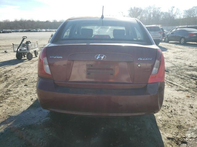 KMHCN46C27U087941 - 2007 HYUNDAI ACCENT GLS BURGUNDY photo 6