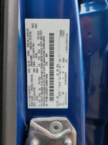 1FMCU0GD7JUB51949 - 2018 FORD ESCAPE SE BLUE photo 12