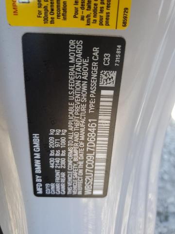 WBS2U7C09L7D68461 - 2020 BMW M2 COMPETITION WHITE photo 12