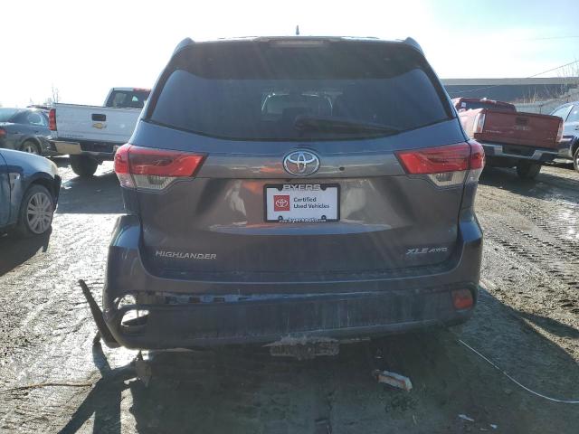 5TDJZRFH1KS575395 - 2019 TOYOTA HIGHLANDER SE GRAY photo 6