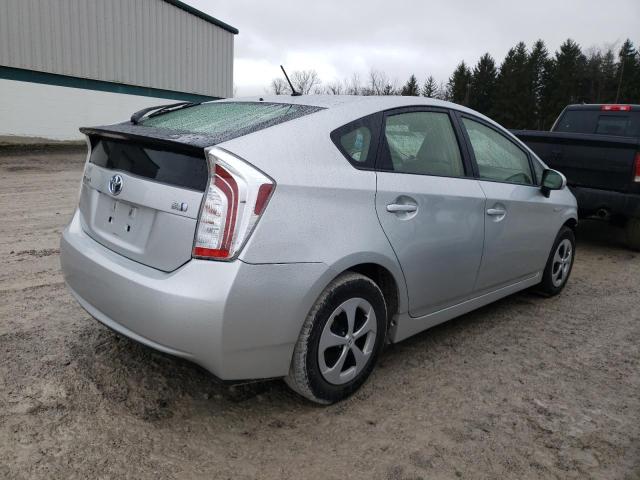 JTDKN3DU8F0485103 - 2015 TOYOTA PRIUS SILVER photo 3