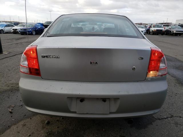 KNAFB161225062867 - 2002 KIA SPECTRA GS SILVER photo 6