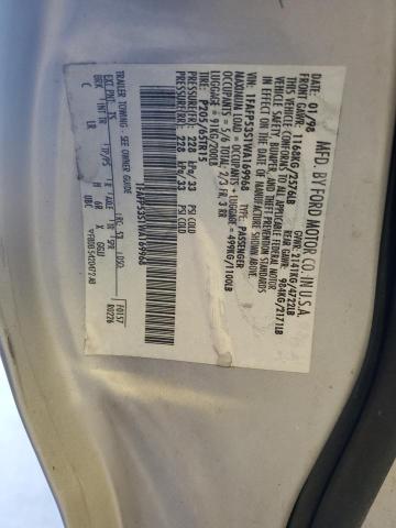 1FAFP53S1WA169968 - 1998 FORD TAURUS SE COMFORT SILVER photo 12