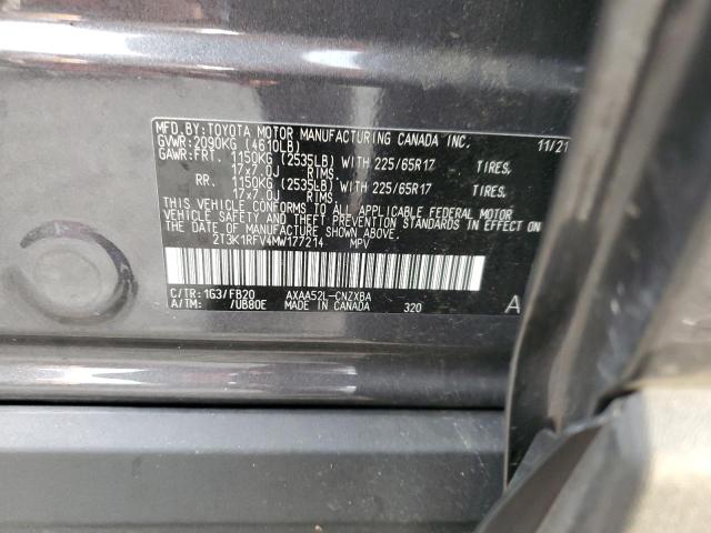 2T3K1RFV4MW177214 - 2021 TOYOTA RAV4 LE GRAY photo 13