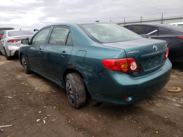 1NXBU4EE6AZ252527 - 2010 TOYOTA COROLLA BASE GREEN photo 2