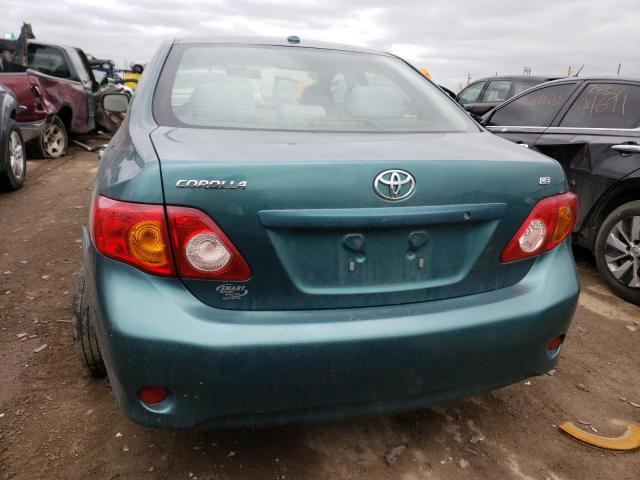 1NXBU4EE6AZ252527 - 2010 TOYOTA COROLLA BASE GREEN photo 6