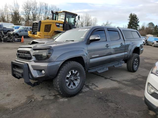 3TMMU4FN9FM075723 - 2015 TOYOTA TACOMA DOUBLE CAB LONG BED GRAY photo 1