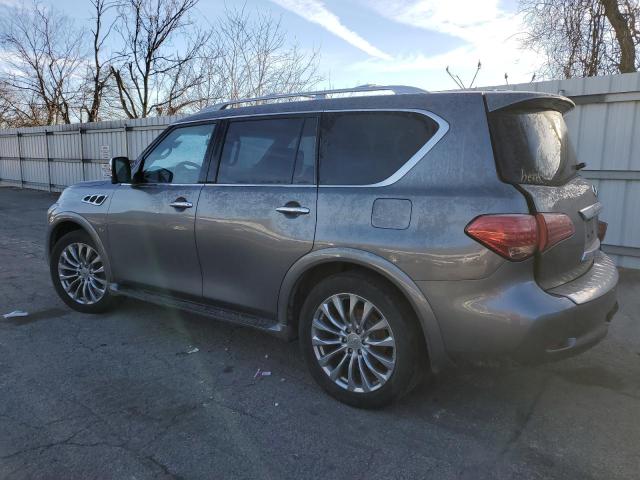 JN8AZ2NC5F9370572 - 2015 INFINITI QX80 GRAY photo 2