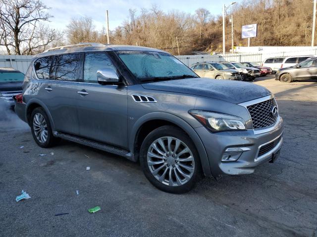 JN8AZ2NC5F9370572 - 2015 INFINITI QX80 GRAY photo 4