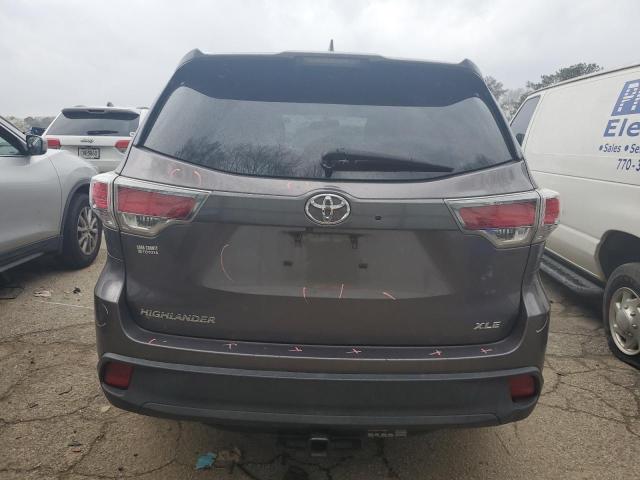 5TDKKRFH8FS109171 - 2015 TOYOTA HIGHLANDER XLE 灰色 照片 6