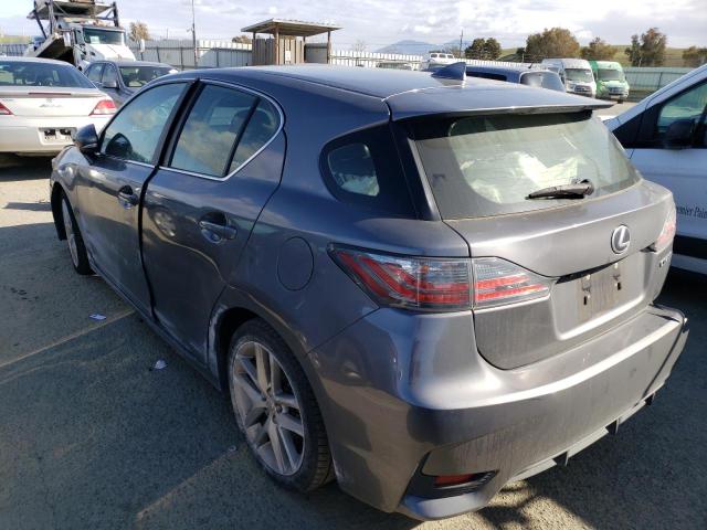 JTHKD5BH5H2286679 - 2017 LEXUS CT200H 200 GRAY photo 2