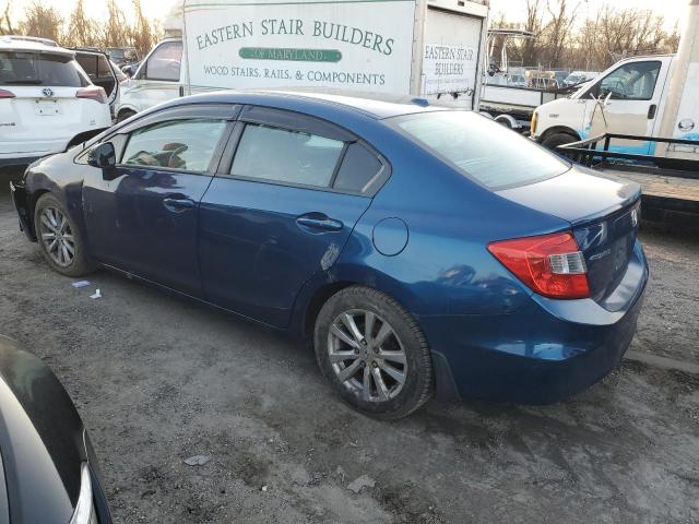 19XFB2F81CE314684 - 2022 HONDA CIVIC EX BLUE photo 2