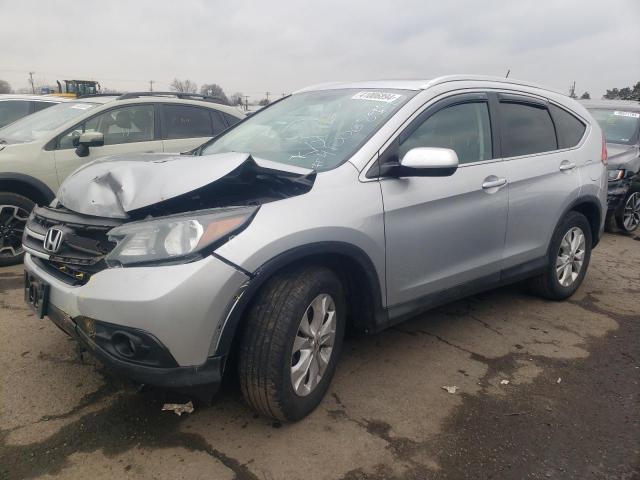 2HKRM4H72EH683706 - 2014 HONDA CR-V EXL SILVER photo 1