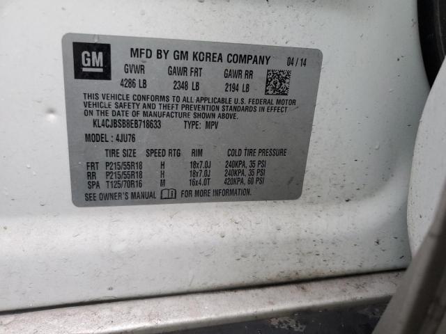 KL4CJBSB8EB718633 - 2014 BUICK ENCORE CONVENIENCE Ağ foto 13