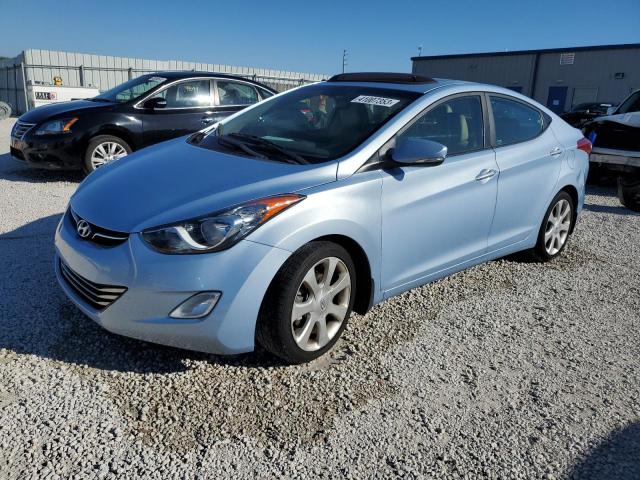 KMHDH4AE7DU520301 - 2013 HYUNDAI ELANTRA GLS BLUE photo 1