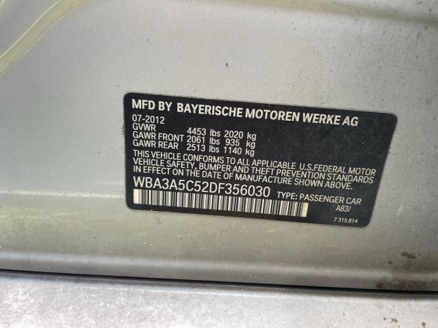 WBA3A5C52DF356030 - 2013 BMW 328 I SILVER photo 10