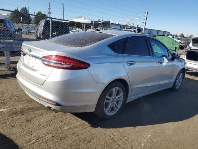 3FA6P0LU2JR208652 - 2018 FORD FUSION SE HYBRID SILVER photo 3