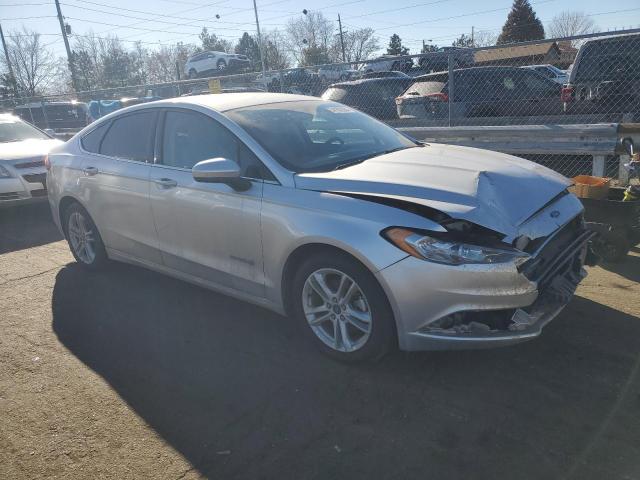 3FA6P0LU2JR208652 - 2018 FORD FUSION SE HYBRID SILVER photo 4