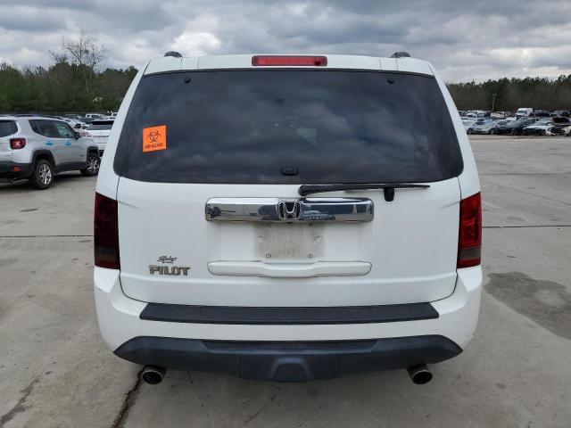 5FNYF3H56EB007529 - 2014 HONDA PILOT EXL WHITE photo 6