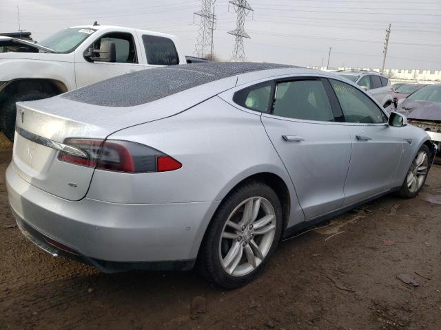 5YJSA1H11EFP63985 - 2014 TESLA MODEL S SILVER photo 3