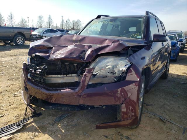 WDCGG8HB4AF388826 - 2010 MERCEDES-BENZ GLK 350 4MATIC BURGUNDY photo 2