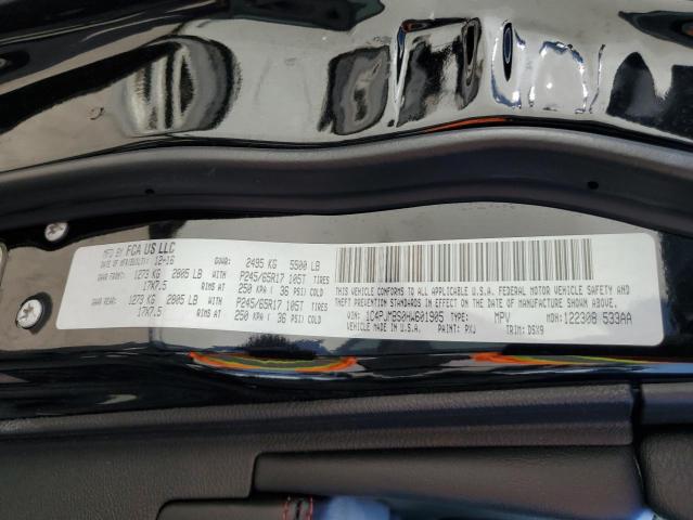 1C4PJMBS0HW601905 - 2017 JEEP CHEROKEE TRAILHAWK BLACK photo 13