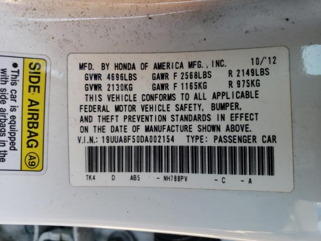 19UUA8F50DA002154 - 2013 ACURA TL TECH WHITE photo 13