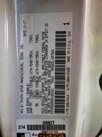 5TFRX5GN5HX103421 - 2017 TOYOTA TACOMA ACCESS CAB თეთრი ფოტო 12