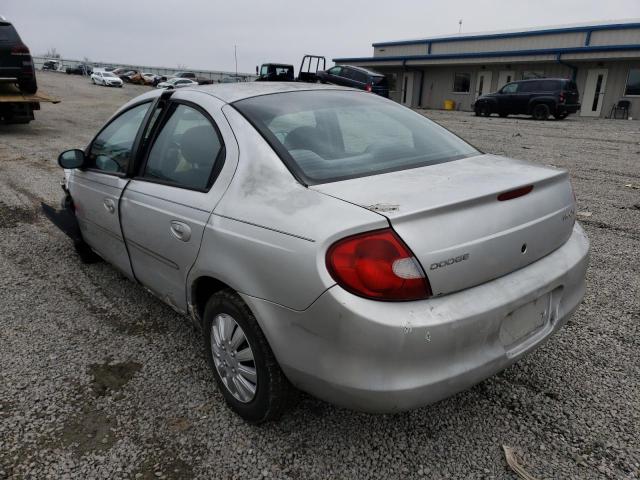 1B3ES46C5YD596995 - 2000 DODGE NEON BASE SILVER photo 2