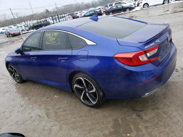 1HGCV1F3XJA245133 - 2018 HONDA ACCORD SPORT BLUE photo 2