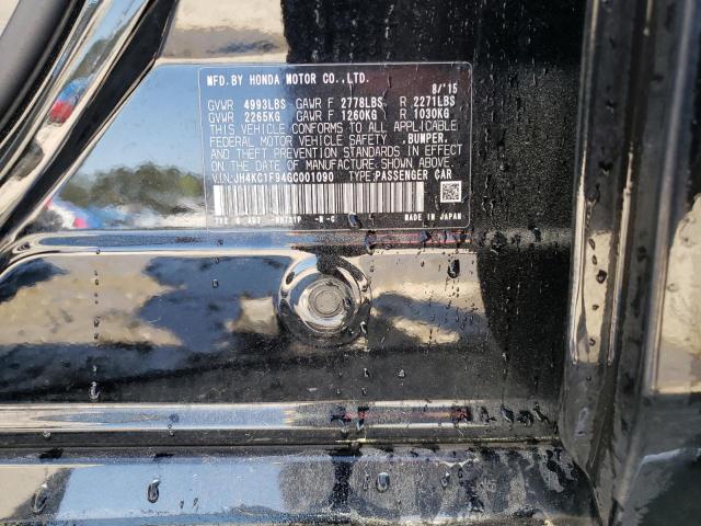 JH4KC1F94GC001090 - 2016 ACURA RLX ADVANCE BLACK photo 12