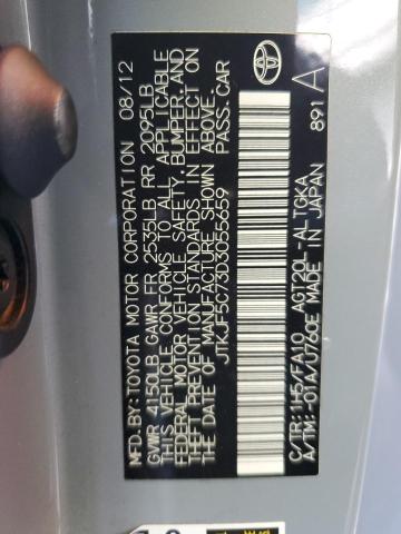 JTKJF5C73D3055659 - 2013 TOYOTA SCION TC ნაცრისფერი ფოტო 13