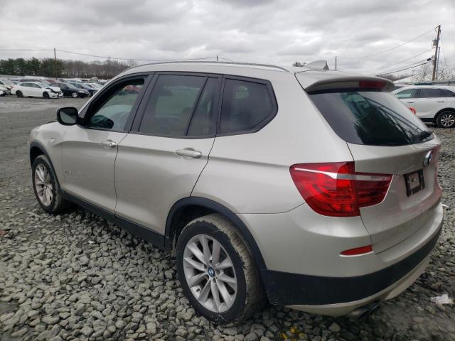 5UXWX9C58D0A25902 - 2013 BMW X3 XDRIVE28I SILVER photo 2